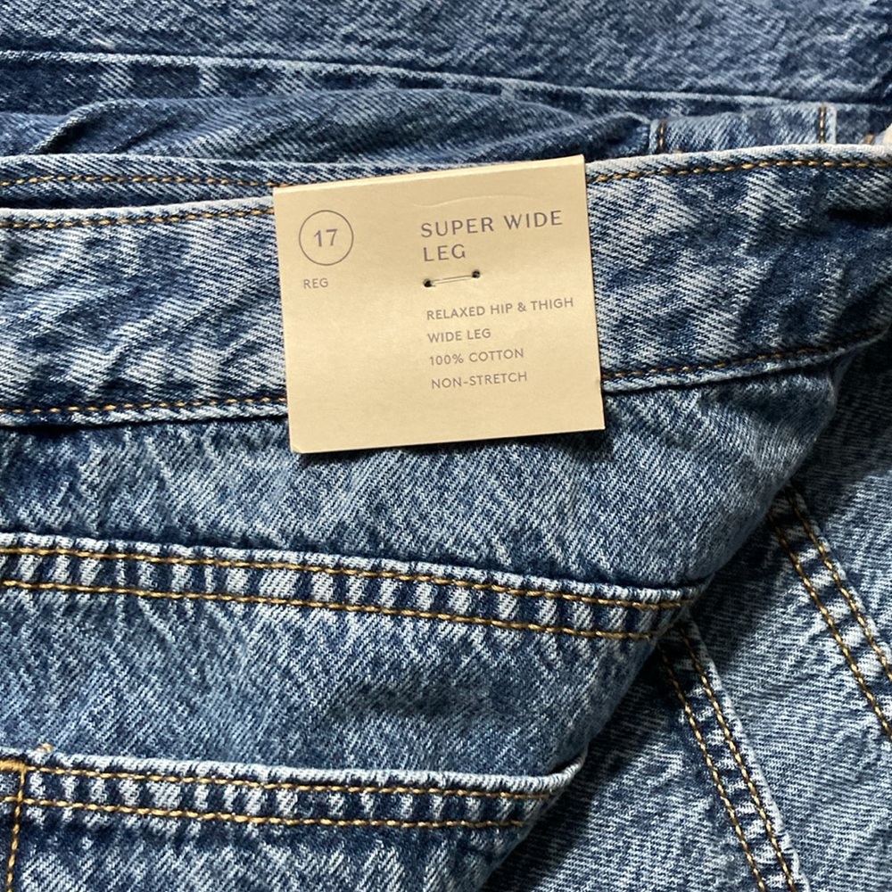 New Universal Thread Super Wide Leg Jeans size 17 regular - Picture 7 of 7